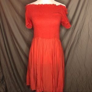 M-XL Off-the-Shoulder Pretty Pink Sun Dress!